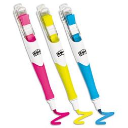 Flag + Highlighter, Blue/Yellow/Pink, 50 Flags/Pen, 3/Pk, So