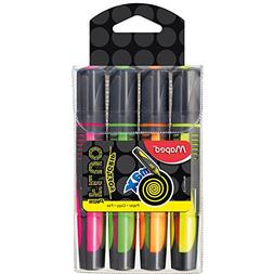 Maped Fluo Peps Max Highlighters, Assorted Colors, Pack of 4