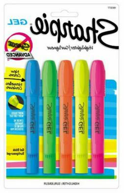 Gel Highlighter, Assorted Colors, 5 per Pack