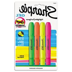 Sharpie Gel Highlighter, Bullet Tip, Assorted Colors, 4 per 