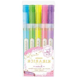 Zebra Glitter Highlighter, Kirarich, Pack of 5 