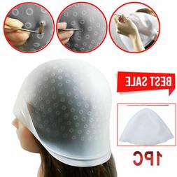 Hair Color Hat Tool Reusable Dye Cap+Hook for Hair Coloring 