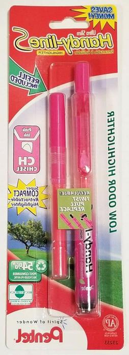 Pentel Handy-line S Retractable Highlighter, Chisel Tip, Pin