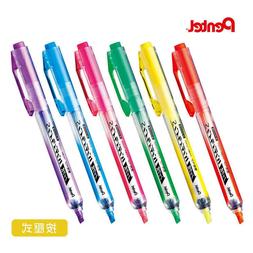 Colors Pens Green Yellow Purple Retractable Knock