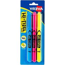 Avery HI-LITER Pen Style, Assorted 3 ea