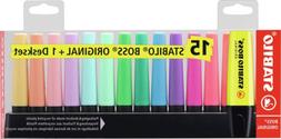 - Stabilo Boss Original Deskset Of 15 Assorted Colours