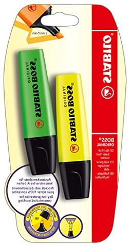 - Stabilo Boss Originalyellow/green Pack Of 2