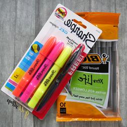 Set Translucent Gel Stick Markers Study No Bleed +
