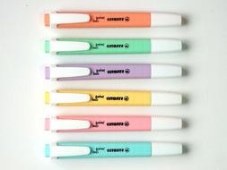 Text Marker Pen Set Swing Cool 6 Pastel Colors Pocket Clip