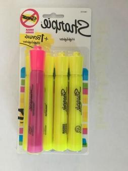 Sharpie Highlighters, Chisel tip, Yellow, 4-Count + 1 Bonus