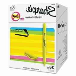 S - Office Pack, Chisel Tip, Yellow, 36 Per Pack