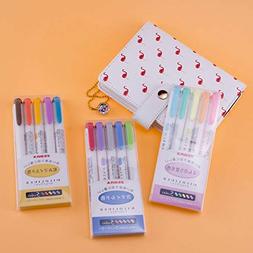 S|colors/set Zebra Wkt7 Mildliner Highlighter Marker Double-