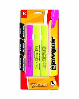 Promarx Jumbo Highlighters, Assorted Colors, 3 Count