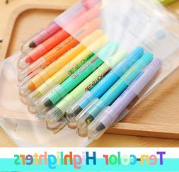 10 Colors Stationery Bright Colour Gel Stick Crayon