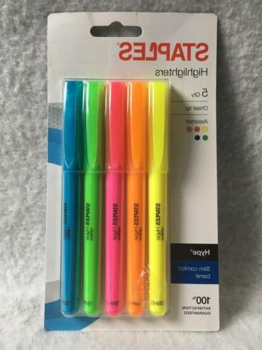 5 pack hype stick highlighters chisel assorted