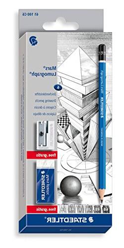 Staedtler Mars Sketching Set Bonus Pack, 61 100C6.