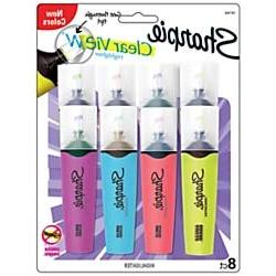Sharpie Clear View Highlighters, Chisel Tip, Assorted Fluore