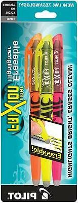 "Frixion Lite Erasable Highlighter, Assorted Ink, Chisel, 3 