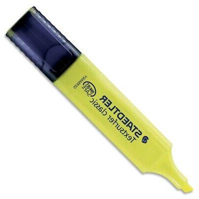 Highlighter, Broad Chisel Tip, 10/BX, Fluorescent Yellow, So