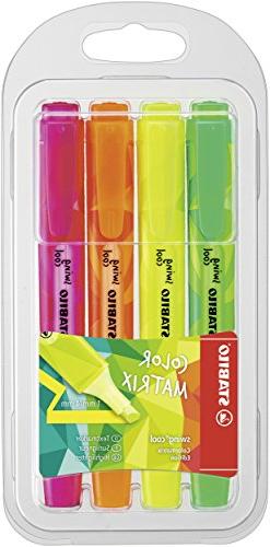 - Stabilo Swing Cool Colormatrix Wallet Of 4 Assorted Colour