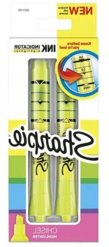S Chisel Tip Fluorescent Yellow 2 Count Ink Indicator Tank