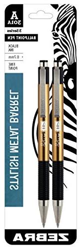 NOS ZEBRA 301A RETRACTABLE BALLPOINT PEN 0.7mm METAL BARREL 