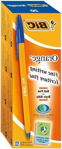 Bic Orange Original Fine Ballpoint Pens Fine Point  - Blue, 