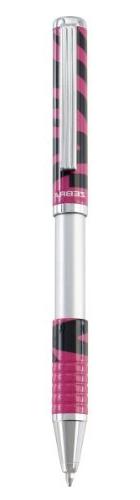 Zebra Pen 58797 1.00mm Expandz Zebra Stripe Pen - Black/Pink
