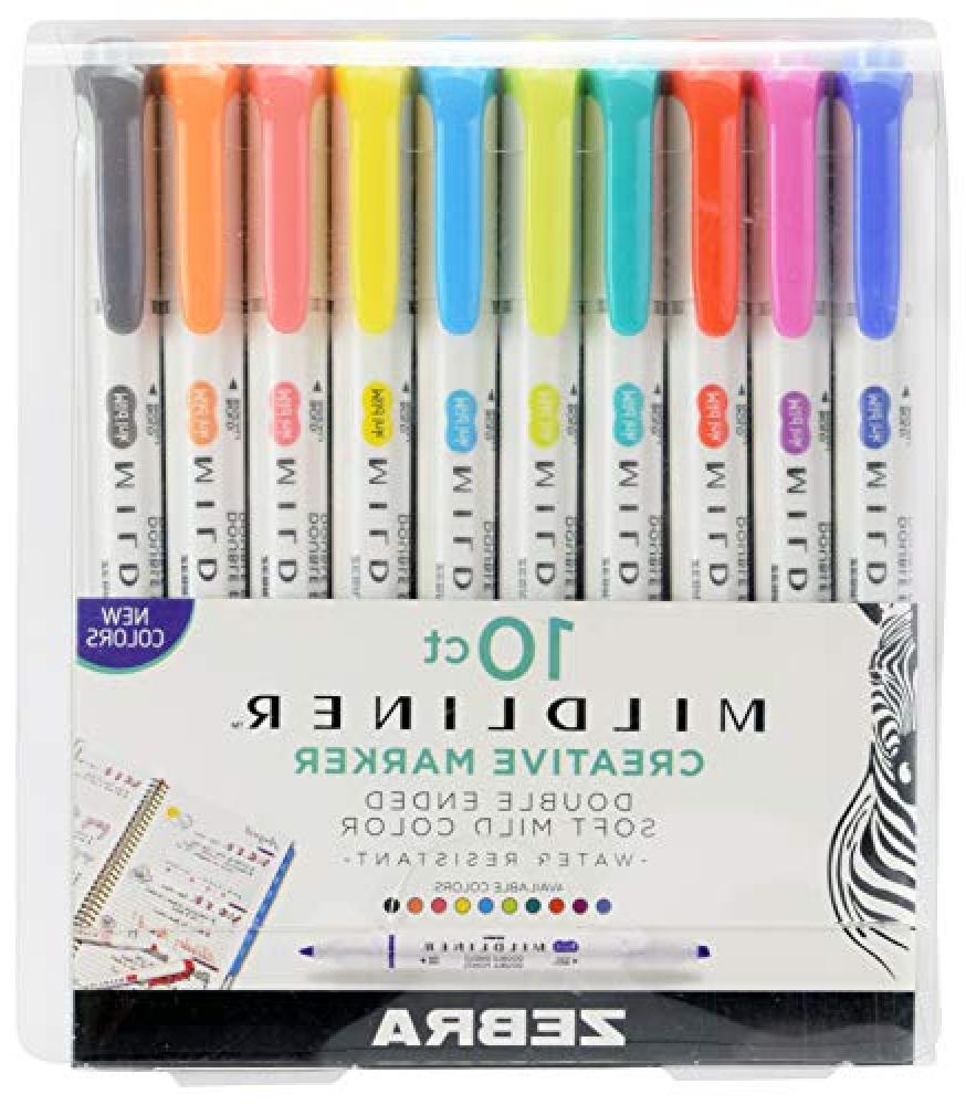 Zebra Pen Mildliner, Double Ended Highlighter, Broad and Fin