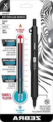 Zebra X701 0.7mm Extreme Ballpoint Pen, Black Ink, With 2 Ex