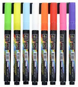 FlashingBoards Liquid Chalk  Marker Pen 8 Color Pack Dry Era
