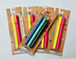 S & Markers 4 Pack Pink & Yellow Highlighters + 1 Pack Marke