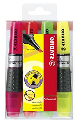 Stabilo Luminator, Wallet Of 4 Assorted Colours