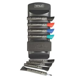 Marker Caddy Kit, Chisel Tip, 4 Assorted Colors, 8/Set