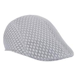 Aritone Men Breathable Mesh Beret Caps Handsome Fitted Solid