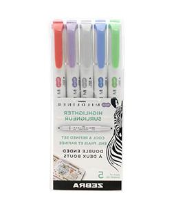 Zebra Pen Mildliner, Double Ended Highlighter, Broad and Fin