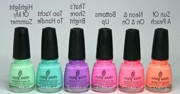 China Glaze Nail Polish 0.5 oz Summer HOT COLORS