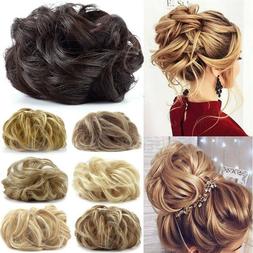 Natural Curly Messy Bun Hair Piece Scrunchie Thick Hair Exte