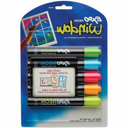 EXPO Neon Dry Erase Markers, Bullet Tip, Assorted Colors, 5-