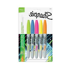 Sharpie 1860443 Neon Permanent Markers, Fine Point, Assorted
