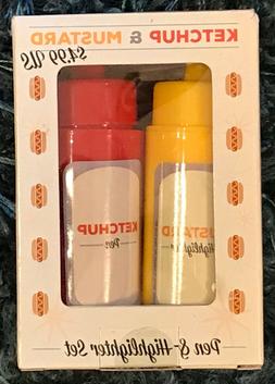 NEW SCHOLASTIC Novelty Catsup pen & Mustard highlighter-Scho
