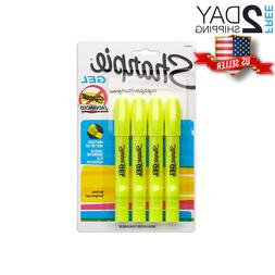 S Chisel Tip Fluorescent Yellow 4-count Highlighter