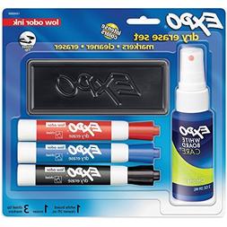 EXPO Low-Odor Dry Erase Set, Chisel Tip, Assorted Colors, 5-