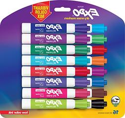 Low Odor Dry Erase Vibrant Color Markers, Assorted Colors, M