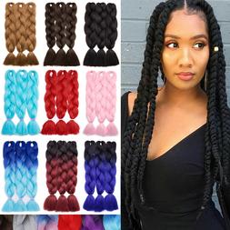 Ombre/Solid Kanekalon Jumbo Braids Afro Twist/Highlight Hair