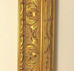 Length, Custom cut 2 3/4" 2.75" W Gold Picture Frame Mouldin