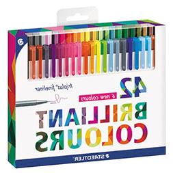 Staedtler 334C42 Triplus Fineliner 42-Color Assorted Super F