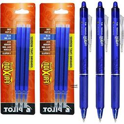 Pilot Frixion Clicker Retractable Erasable Blue Gel Ink Pens