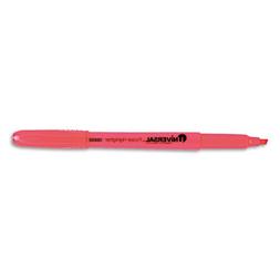 Pocket Clip Highlighter, Chisel Tip, Fluorescent Yellow Ink,