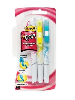 Post-it Flag+ Ballpoint Pen and Highlighter, Black Ink with 